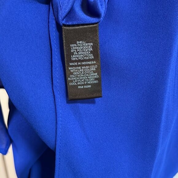 Express royal blue high neck spaghetti strap romper - Picture 6 of 6